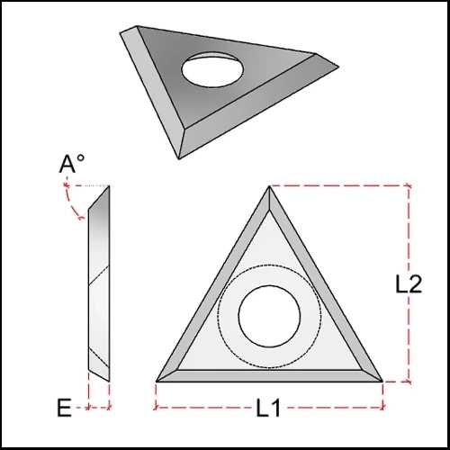 Cuchillas triangulares HWM - 3 cortes 