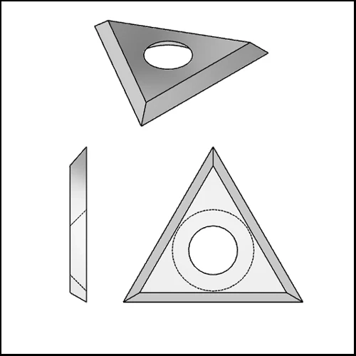 Cuchillas triangulares HWM - 3 cortes 